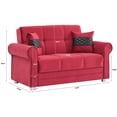 thumbnail image 5 of Ottomanson Convertible Sleeper Loveseat with Hidden Storage, Firm Seating, Burgundy, 5 of 6
