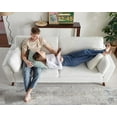 thumbnail image 5 of Merluxy Modern Sofa with 4 Throw Pillows, 3-Seater Sofa Couch for Adult, Offwhite Boucle, 5 of 5