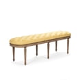thumbnail image 2 of Zentique ZEN03 E272 J Michel Tufted Bench, Yellow Linen - 62 x 20 x 16 in., 2 of 4