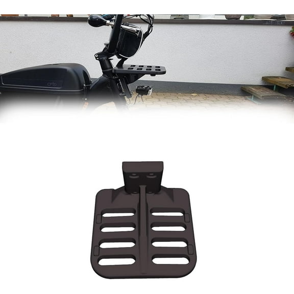 Bike Front Rack for Rad Power Bikes- Heavy Duty 20x20x16cm Cargo Carrier for Camping Gear, Compatible with Radrunner