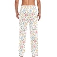 thumbnail image 4 of FORMRS Mens Pajama Pants with Pockets Cotton Sleepwear Lounge Bottoms Sizes S-2XL, Pastel Floral Pattern, 4 of 7