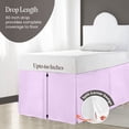 thumbnail image 2 of 50 Inch Drop Twin XL Size Dorm Bed Lavender Solid Bed Skirt Lightweight Pleated Pattern Split Corner Premium Hotal Quality With Flexible Elastic & Fade Resistent, 2 of 6