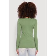Women's Basic Crew Neck Long Sleeve Tee