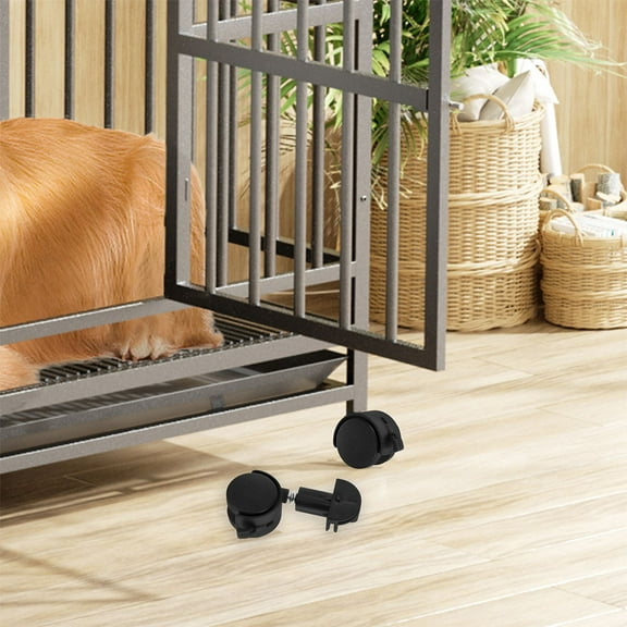 FRCOLOR 4pcs Plastic Swivel Caster Wheels For Baby Stroller Replacement Wheels Black Furniture Casters For Office Chair Table Cabinet And Shelf