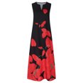 thumbnail image 4 of Dyegold Maxi Dresses For Women 2023 Casual Plus Size Long Dresses Floral Print Vintage Boho V Neck Sleeveless Tunic Dresses, 4 of 8