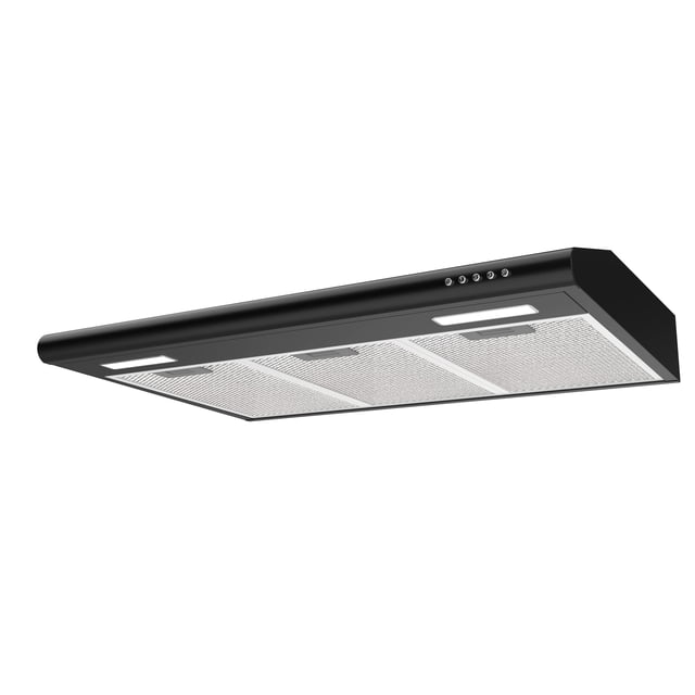Campana extractora CIARRA AWB75918B negra, 76 cm, debajo del armario