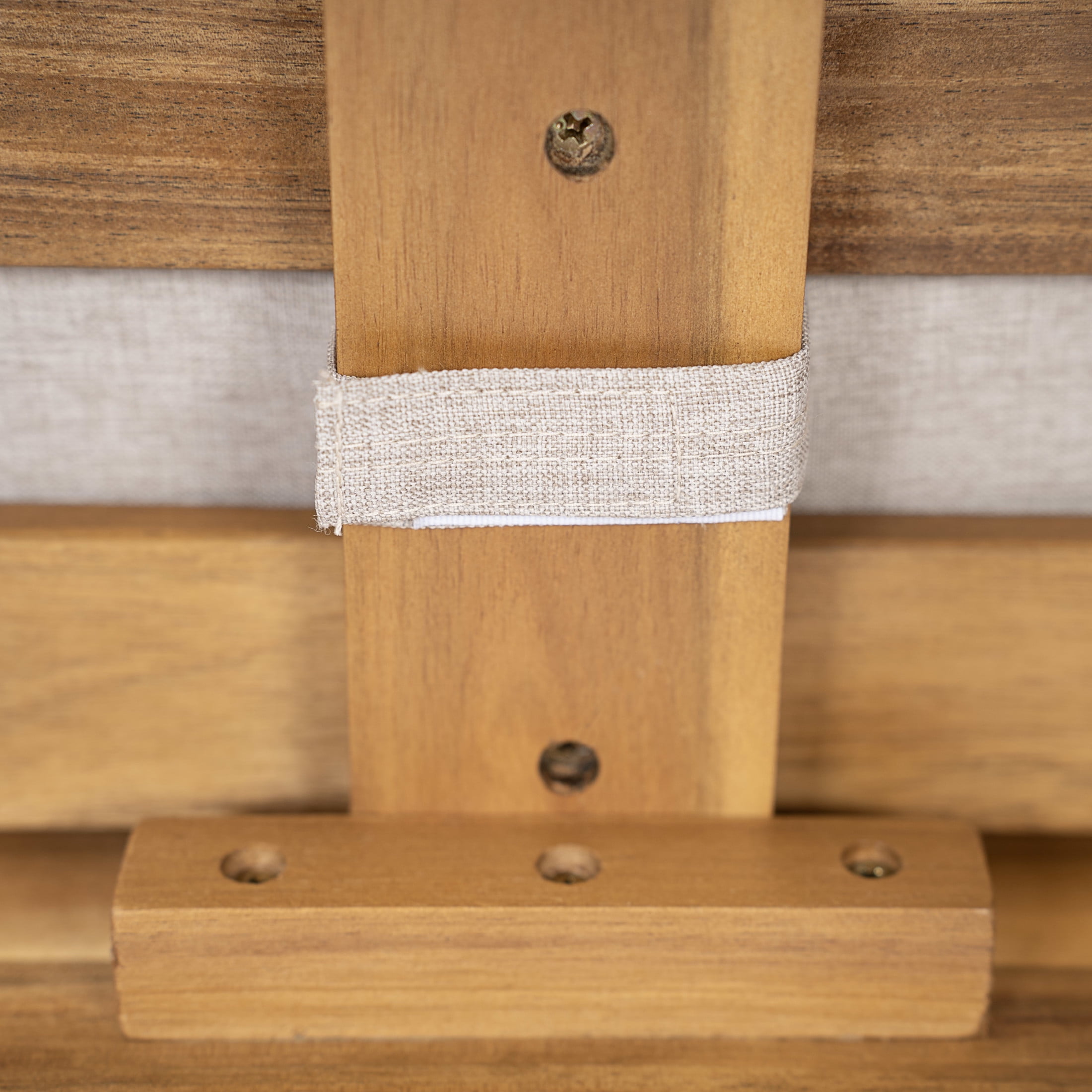 Christopher Knight Home Outdoor Rectangle Ottoman, Acacia Wood Patio Bench with Cushion, Teak + Beige