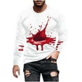 thumbnail image 2 of Yusimy T-shirts Décontractés d'Halloween pour Hommes Manches Longues Col Rond Imprimé Graphique Chandail Mode Thème Vacances, 2 of 5