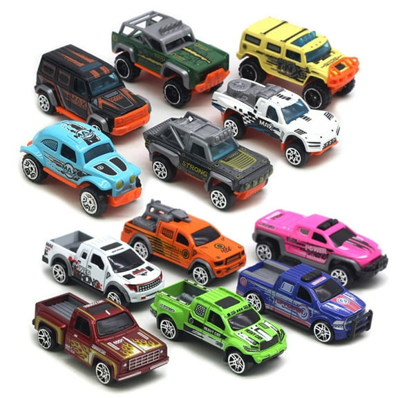 Simulation Alloy Car Toy - 6Pcs Simulation Alloy Car Toy Police Fire Truck Off-road Racing Model Kids Gift