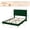 FULL green Full, variant on King Size Bed Frame, Adjustable Height Headboard, Velvet Upholstered Platform Bed Frame, No Box Spring Needed, Easy Assembly, Beige