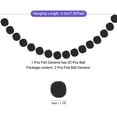 thumbnail image 2 of Uxcell 2Pcs Felt Ball Garland Black Pom Pom Garland Handing Balls 7.55 Feet Long 20 Balls for Christmas, 2 of 6