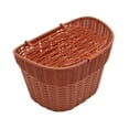 thumbnail image 3 of Cesta para bicicleta con tapa, fácil de instalar, cesta para manillar, portabicicletas para bicicletas de montaña y carretera, , comestibles y Rojo marrón, 3 of 8