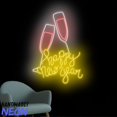 thumbnail image 2 of Handmadetneonsign Happy New Year Neon Sign, Champagne Glasses Led Sign, Holiday Season Wall Art, Home Wall Decor 79924, 2 of 5