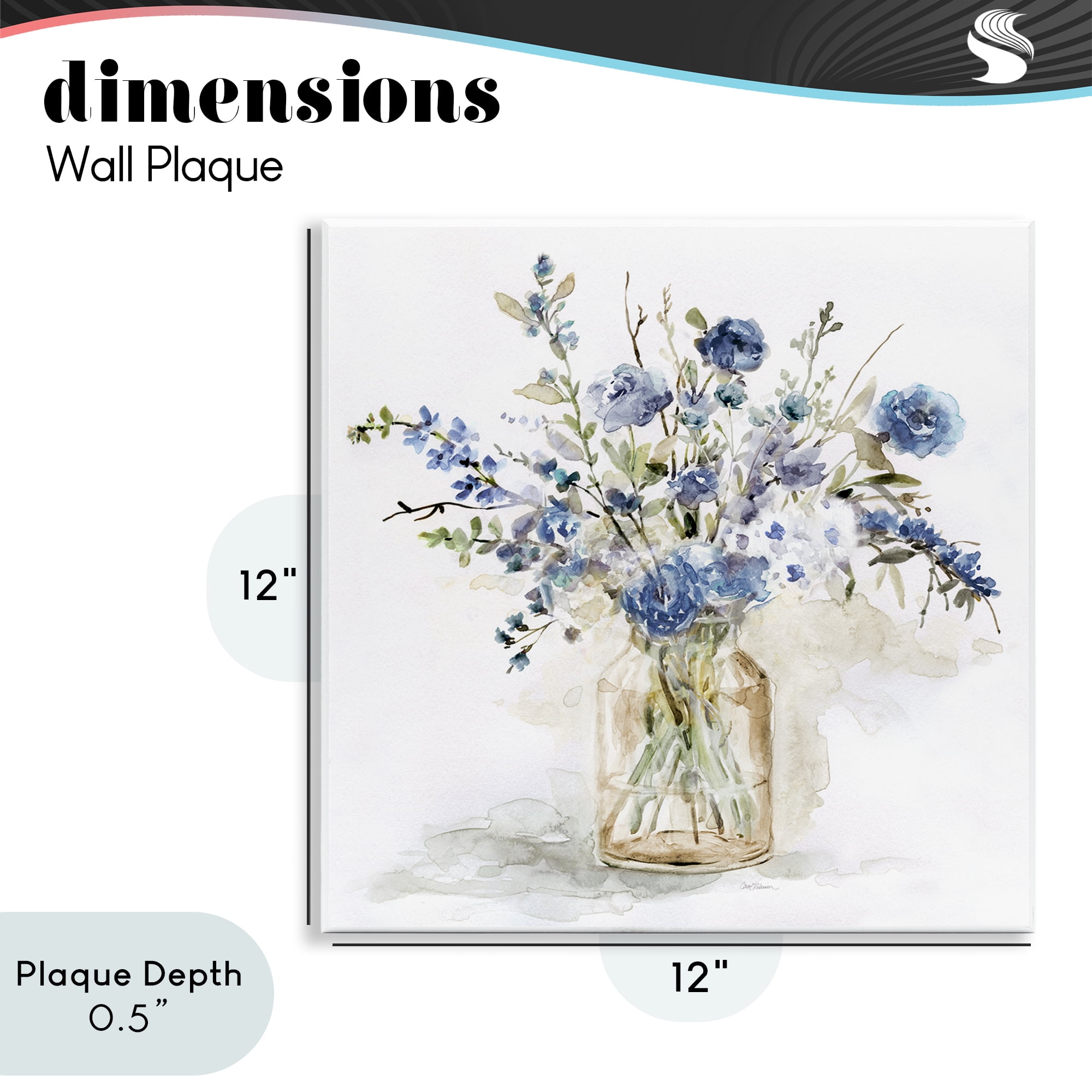 Stupell Industries Spring Floral Dollops Wall Plaque Art, design by Carol Robinson