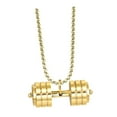 thumbnail image 3 of EHJRE Dumbbell Pendant for Men Decor Sport Creative Necklace for Holiday Party Men Gold, 3 of 9
