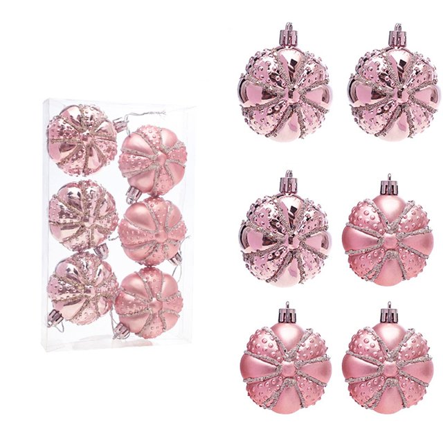 xihome Adornos navideños de plstico irrompible de 6 piezas con acabado brillante para rbol, ventana, corona, guirnalda y decoracin de chimenea.