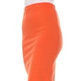 thumbnail image 5 of Moa Collection Women's Elastic High Waist Stretch Comfy Office Work Wear Solid Midi Skirt S-3XL, 5 of 6