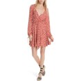 thumbnail image 1 of Free People Womens Pradera Floral Wrap Dress, Red, X-Small, 1 of 1