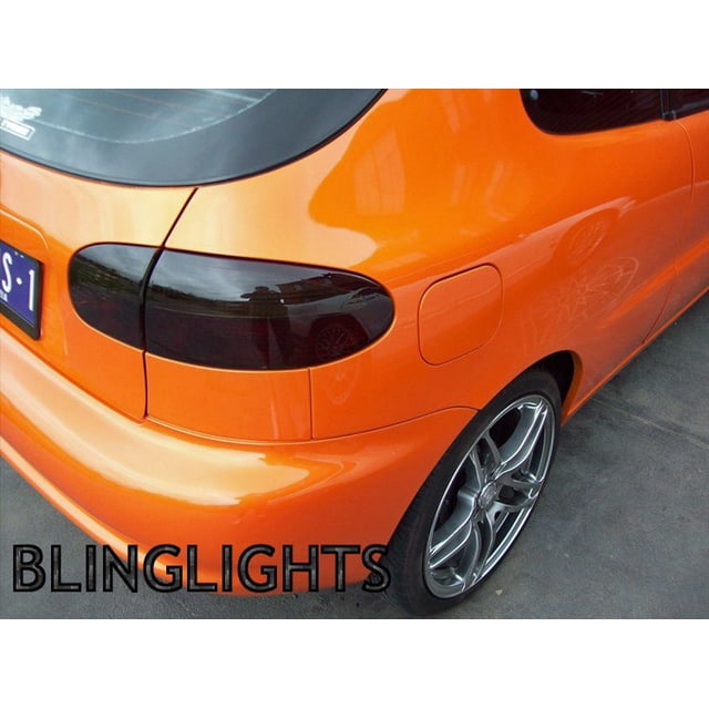 For Daewoo Lanos Tinted Tail Lights Lamp Overlays Kit Smoked Film Protection