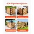 thumbnail image 6 of Wooden Privacy Fence 48 x 49 x 28 Inch 2 Panel Outdoor Air Conditioner Cover with Metal Stakes Steel Frame for Trash Can Pool Equipment Hiding Garden Patio Yard Decorative Privacy Screen, 6 of 8