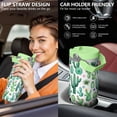 thumbnail image 5 of 30 Oz Tumbler Green Watercolor Cactus Tumbler with Lid and Straw, Birthday Gift Cup for Friend Women Men Coffee Travel Mug Thanksgiving Day Halloween Christmas Gift Water Bottle, 5 of 7