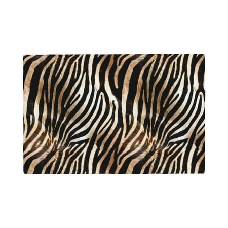 

Placemats Set of 4 Realistic Zebra print cool Heat Resistant Non - Slip Place mats Waterproof table mat for Kitchen Dining-6片装