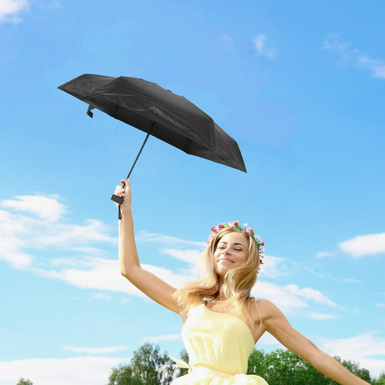 1 Set of Rain Sun Umbrella Folding Umbrella Uv Protection Umbrella Small Umbrella for Outdoor