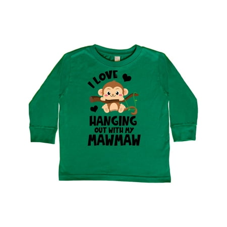 

Inktastic Monkey I Love Hanging out with My Mawmaw Gift Toddler Boy or Toddler Girl Long Sleeve T-Shirt