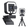 thumbnail image 1 of 4K Webcam with Microphone and Fill Light, HD Autofocus Computer Camera for Pc Laptop Desktop Video Calling, 1 of 7