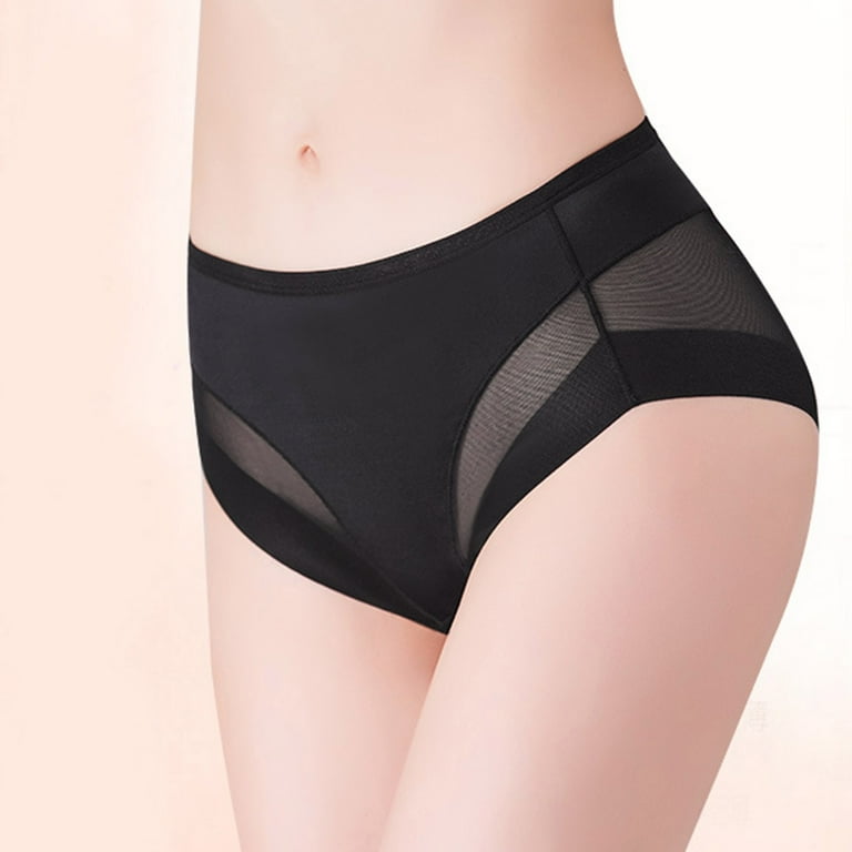 LBECLEY Japanese Panties and Bra Ladies Comfort Low Rise Briefs Underwear Plus Size Women Ice Silk Panties Underwear So Underwear Girls Black L