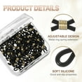 thumbnail image 3 of Eyeglass Chain End, 120 Pcs Eyeglass Chain Connector with Medium Box for Eyeglass Holder, Black/Gold, 3 of 7