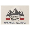Makanda Illinois Souvenir 2x3 Inch Fridge Magnet Adventure Awaits Design