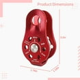 thumbnail image 4 of Fixed Plate Micro Pulleys, 28KN General Purpose Small Aluminum Rope Pulley, Slack Tender, Hitch Pulley Trolley for Climbing, Hauling, Rigging, Aloft Work, Rappelling, Rescue, 4 of 5
