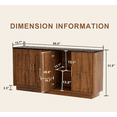 thumbnail image 2 of 66.5" Sideboard Buffet Cabinet with Storage, Modern Credenza with Arched Doors, Wood Accent Cabinet for Living Room, Entryway, Dining Room Storage, 2 of 10