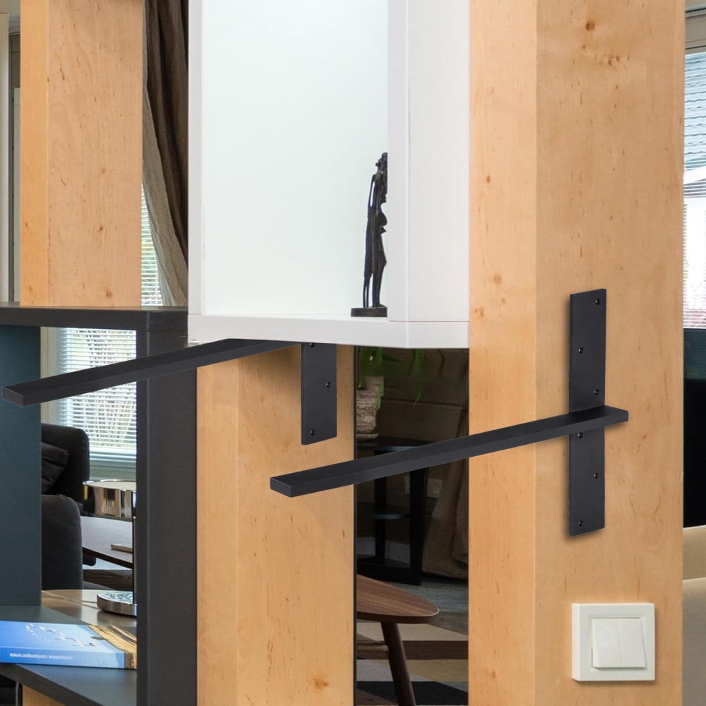 Flroha Heavy Duty Floating Shelf Bracket Heavy Duty Steel Floating Shelves Brackets 3 Pieces Modern Corbels Wall Shelving Support for Kitchens Bathrooms Bedrooms Offices in style