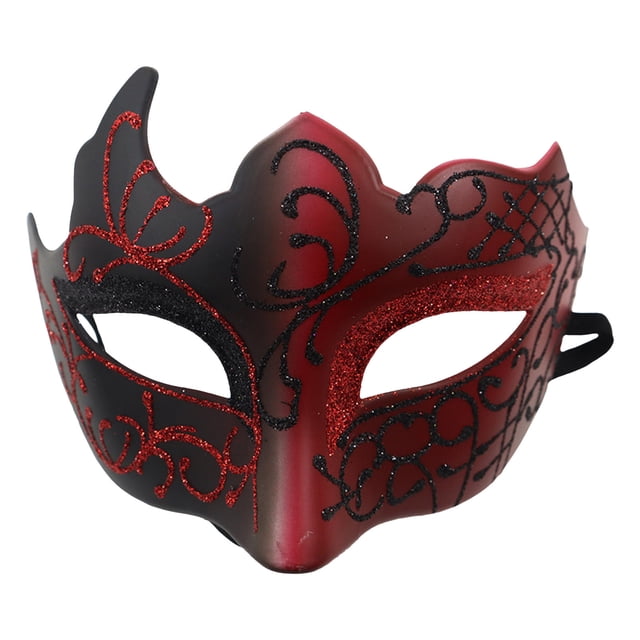 GDREDA Poudre Dorée Demi-Visage pour Carnaval Fête et Performances de Danse Vin, Taille Unique