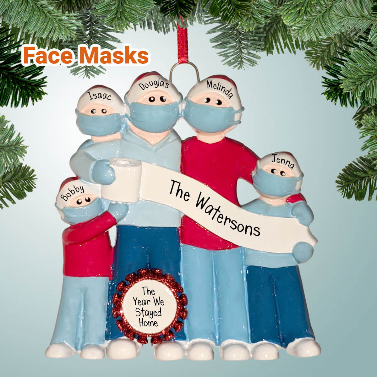 MAXORA Personalized Christmas Tree Ornament Snowman Family of 2 3 4 5  2019 