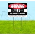thumbnail image 1 of Warning Dogs (18" x 24") Yard Sign, Includes Metal Step Stake, 1 of 6