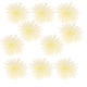 thumbnail image 2 of 10 Pedazos Flor Pompones de Tela Artificiales Decoración Crema, 2 of 7