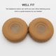 thumbnail image 4 of sweethay Almohadillas universales para aislamiento de ruido, funda de cuero, repuesto de esponja de malla fina redonda para auriculares AKG Y40 Relojes inteligentes Marrón, 4 of 6
