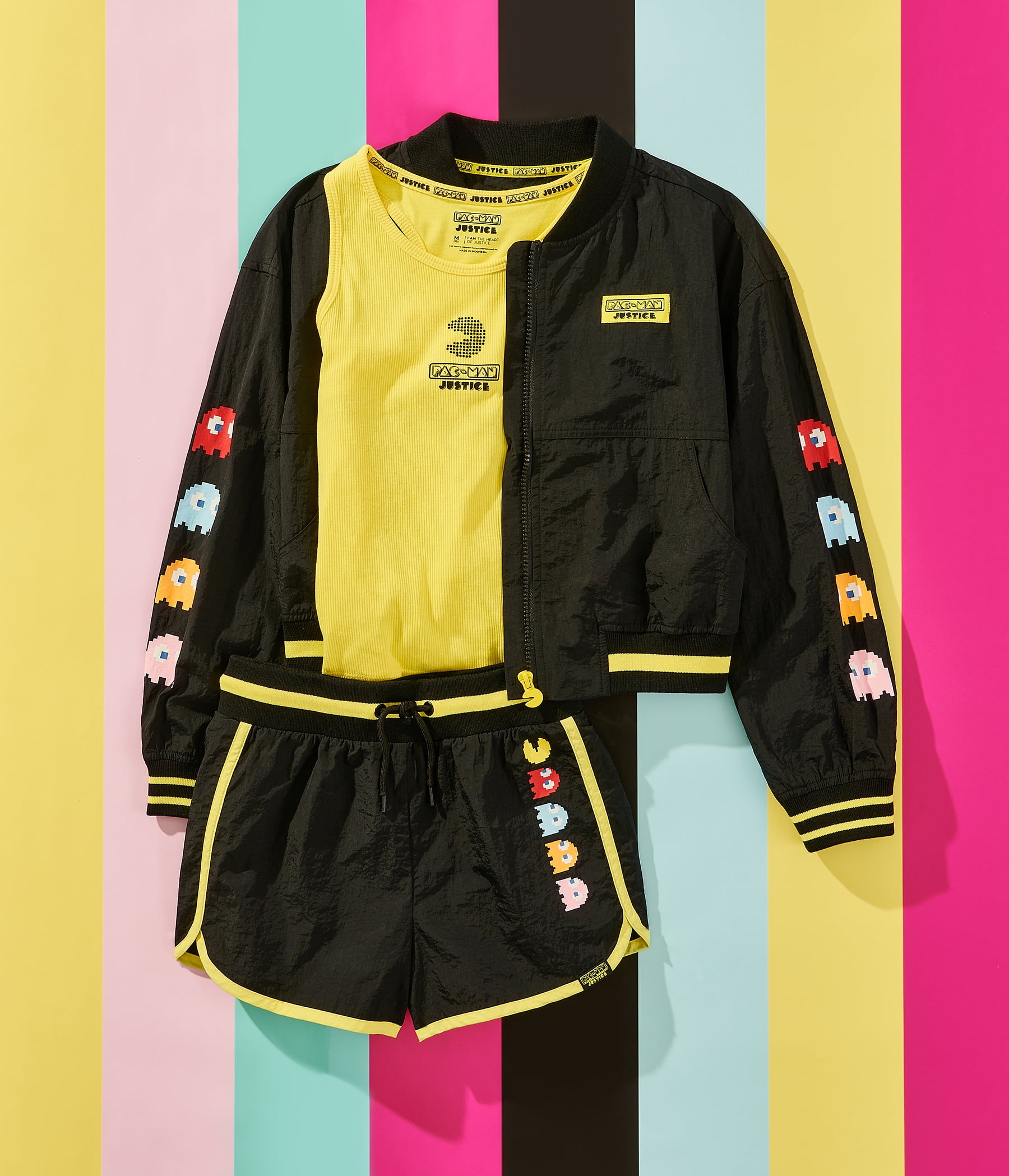 Justice Girls PAC-MAN Running Short, Sizes XS-XL & Plus