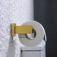 thumbnail image 5 of Toilet Paper Holder Brushed Gold, Toilet Tissue Roll Holders Dispenser and Hangers Wall Mounted for Bathroom & Kitchen, Stainless Steel Modern Square Style, 5 of 7