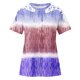 thumbnail image 4 of Fiudx Ofertas de La Semana Blusa de Encaje con Cuello Redondo y Manga Corta con Estampado para Mujer, 4 of 5