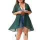 thumbnail image 1 of Cárdigan de verano de manga corta suave y relajado para mujeres de tallas grandes GRACE & GRANDEUR 2X verde oscuro, 1 of 6