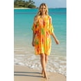 thumbnail image 5 of HAPPY BAY Women's Beachwear Summer Swim Beach Dress Cover ups for Swimwear Women Plus Size Fall Swimsuit Coverups for Women 2X-3X Orange_AC67, 5 of 5