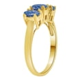 thumbnail image 2 of 14k Yellow Gold, Classic Cluster Ring Created Color Oval CZ Synthetic Sep Birthstones, 2 of 3