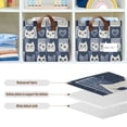 thumbnail image 4 of Yayeee Foldable Storage Basket for Shelves with Handles Set of 2 Waterproof Cloth Bins, Blue Cats and Hearts, 4 of 7