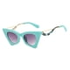 thumbnail image 1 of Gafas de sol estilo ojo de gato para mujer, montura de plástico, protección UV 4, antirreflejos. Verde, 1 of 6