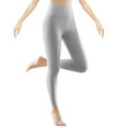 thumbnail image 2 of Sakmal Gray Fleece Lined Tights Footless 80D Leggings High Waisted Women's Tight, 2 of 5