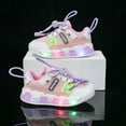thumbnail image 2 of Futezty Sneakers for Boys Spring/Autumn Children's Sports Shoes With LED Lights Breathable Mesh Casual Unisex Kids' Sneakers With Alphabet Design Shoes for Boys, 2 of 5